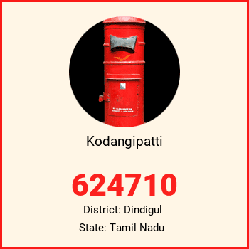 Kodangipatti pin code, district Dindigul in Tamil Nadu