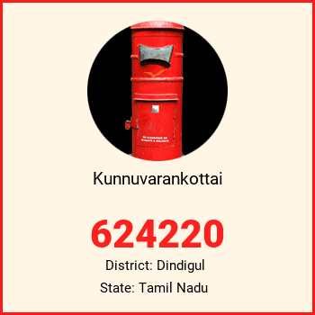 Kunnuvarankottai pin code, district Dindigul in Tamil Nadu