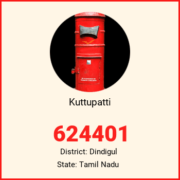 Kuttupatti pin code, district Dindigul in Tamil Nadu