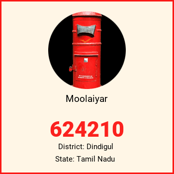 Moolaiyar pin code, district Dindigul in Tamil Nadu