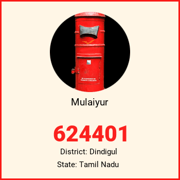 Mulaiyur pin code, district Dindigul in Tamil Nadu