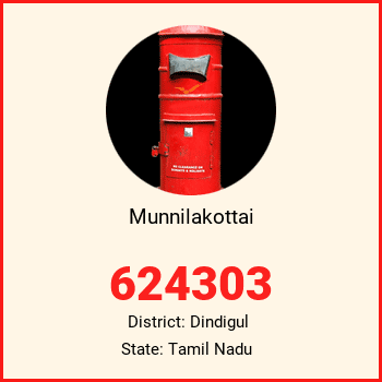 Munnilakottai pin code, district Dindigul in Tamil Nadu