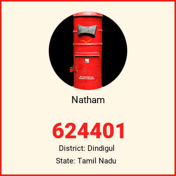 Natham pin code, district Dindigul in Tamil Nadu