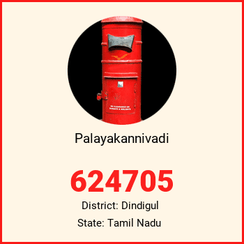 Palayakannivadi pin code, district Dindigul in Tamil Nadu