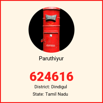 Paruthiyur pin code, district Dindigul in Tamil Nadu