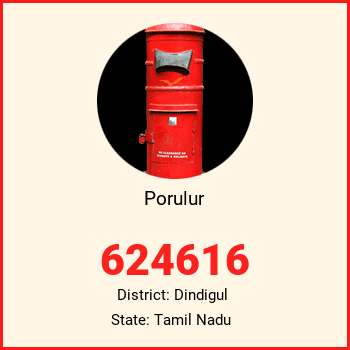 Porulur pin code, district Dindigul in Tamil Nadu