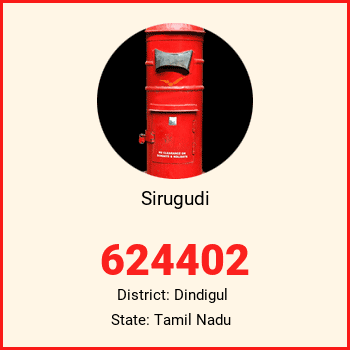 Sirugudi pin code, district Dindigul in Tamil Nadu