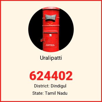 Uralipatti pin code, district Dindigul in Tamil Nadu