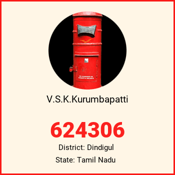 V.S.K.Kurumbapatti pin code, district Dindigul in Tamil Nadu
