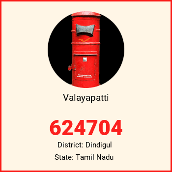 Valayapatti pin code, district Dindigul in Tamil Nadu