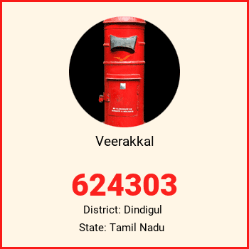 Veerakkal pin code, district Dindigul in Tamil Nadu