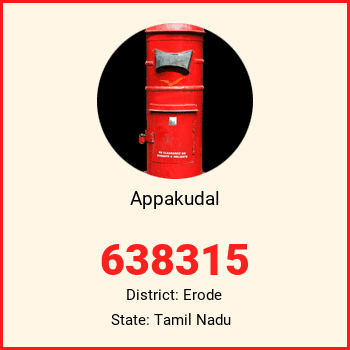 Appakudal pin code, district Erode in Tamil Nadu