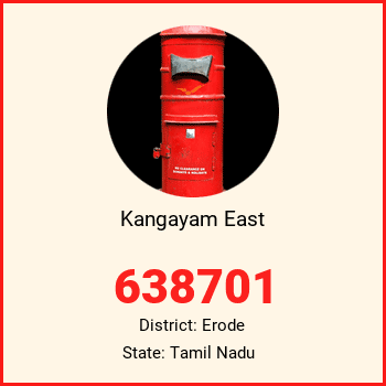Kangayam East pin code, district Erode in Tamil Nadu