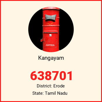 Kangayam pin code, district Erode in Tamil Nadu