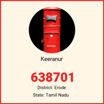 Keeranur pin code, district Erode in Tamil Nadu