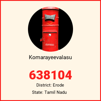 Komarayeevalasu pin code, district Erode in Tamil Nadu