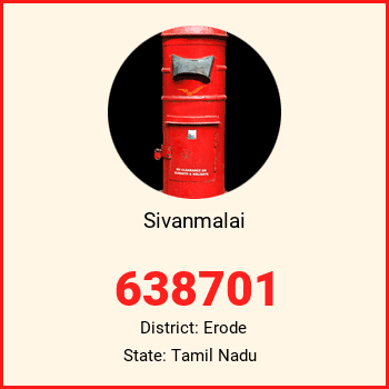 Sivanmalai pin code, district Erode in Tamil Nadu