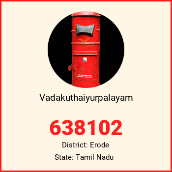 Vadakuthaiyurpalayam pin code, district Erode in Tamil Nadu