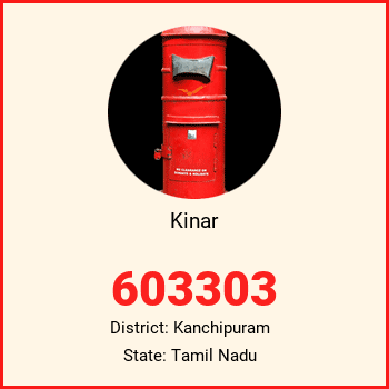 Kinar pin code, district Kanchipuram in Tamil Nadu