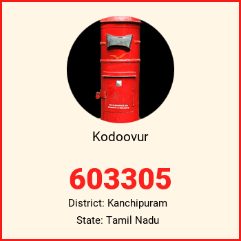 Kodoovur pin code, district Kanchipuram in Tamil Nadu