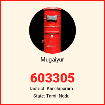 Mugaiyur pin code, district Kanchipuram in Tamil Nadu