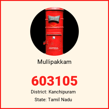 Mullipakkam pin code, district Kanchipuram in Tamil Nadu