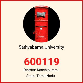 Sathyabama University pin code, district Kanchipuram in Tamil Nadu