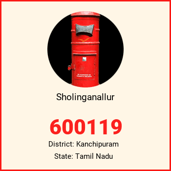 Sholinganallur pin code, district Kanchipuram in Tamil Nadu