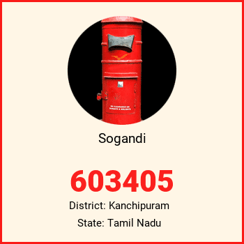 Sogandi pin code, district Kanchipuram in Tamil Nadu