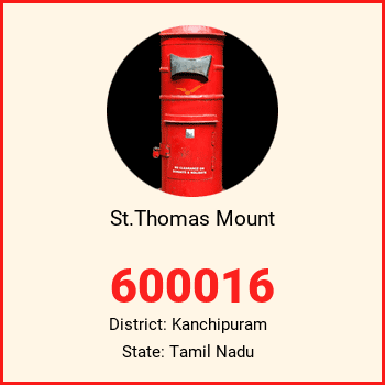 St.Thomas Mount pin code, district Kanchipuram in Tamil Nadu