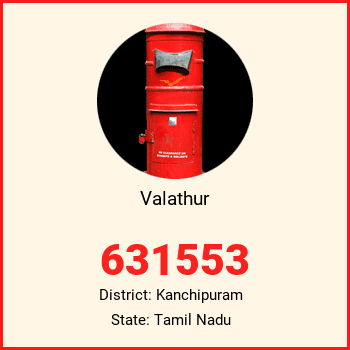 Valathur pin code, district Kanchipuram in Tamil Nadu
