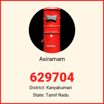 Asiramam pin code, district Kanyakumari in Tamil Nadu