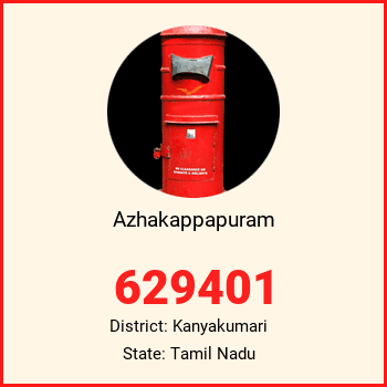 Azhakappapuram pin code, district Kanyakumari in Tamil Nadu