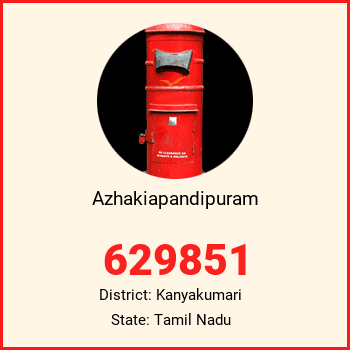 Azhakiapandipuram pin code, district Kanyakumari in Tamil Nadu