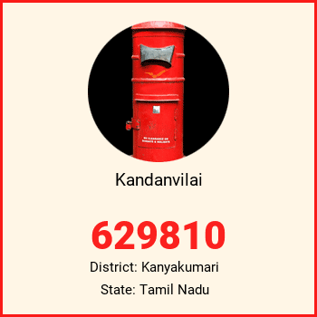 Kandanvilai pin code, district Kanyakumari in Tamil Nadu