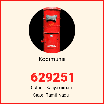 Kodimunai pin code, district Kanyakumari in Tamil Nadu