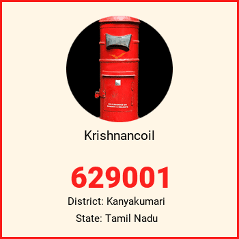 Krishnancoil pin code, district Kanyakumari in Tamil Nadu