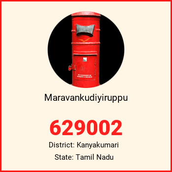 Maravankudiyiruppu pin code, district Kanyakumari in Tamil Nadu