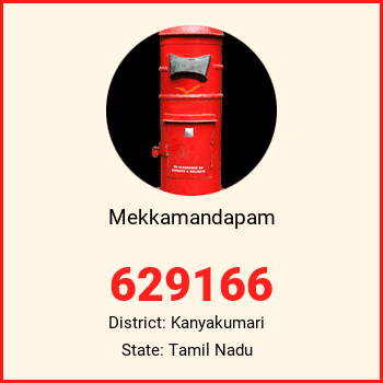 Mekkamandapam pin code, district Kanyakumari in Tamil Nadu