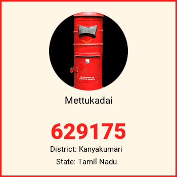 Mettukadai pin code, district Kanyakumari in Tamil Nadu