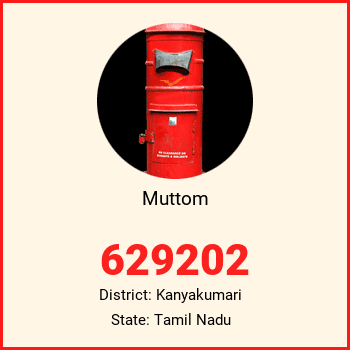 Muttom pin code, district Kanyakumari in Tamil Nadu