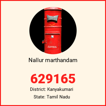 Nallur marthandam pin code, district Kanyakumari in Tamil Nadu