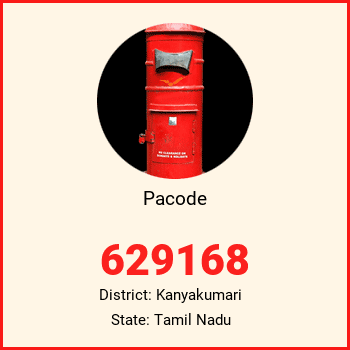 Pacode pin code, district Kanyakumari in Tamil Nadu