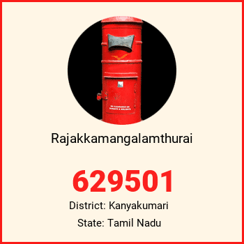 Rajakkamangalamthurai pin code, district Kanyakumari in Tamil Nadu