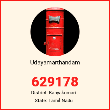 Udayamarthandam pin code, district Kanyakumari in Tamil Nadu