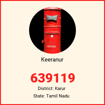 Keeranur pin code, district Karur in Tamil Nadu