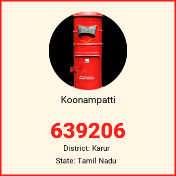 Koonampatti pin code, district Karur in Tamil Nadu