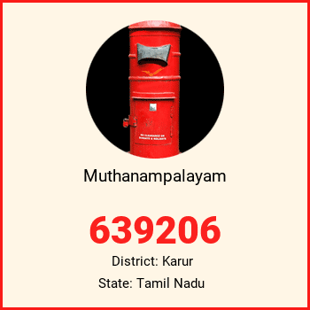 Muthanampalayam pin code, district Karur in Tamil Nadu