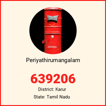 Periyathirumangalam pin code, district Karur in Tamil Nadu