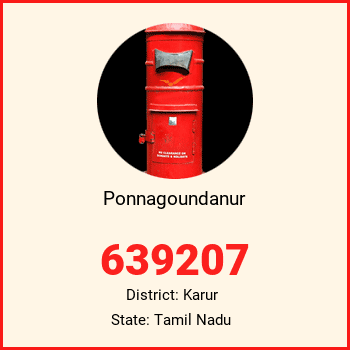 Ponnagoundanur pin code, district Karur in Tamil Nadu